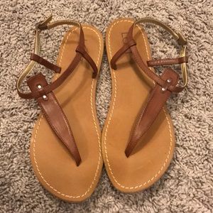 Loft brown thong sandal